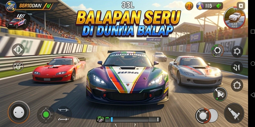 Gameplay Racing yang menegangkan dan seru di 33L.
