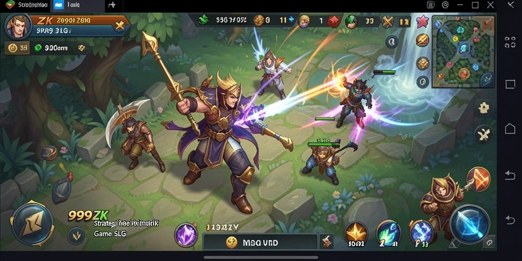 Screenshot gameplay 999ZK menampilkan aksi strategis yang mendebarkan.