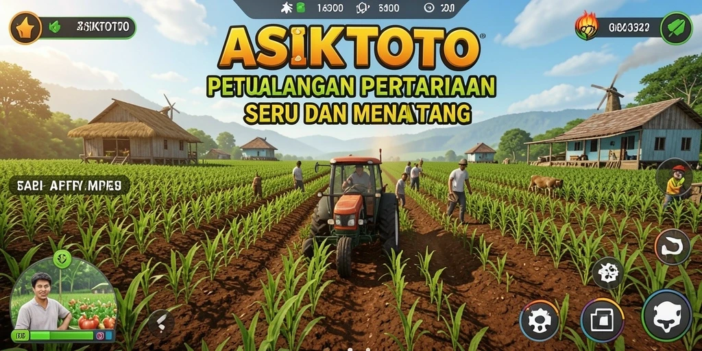 Tampilan gameplay seru di ASIKTOTO dengan pertanian yang menawan.