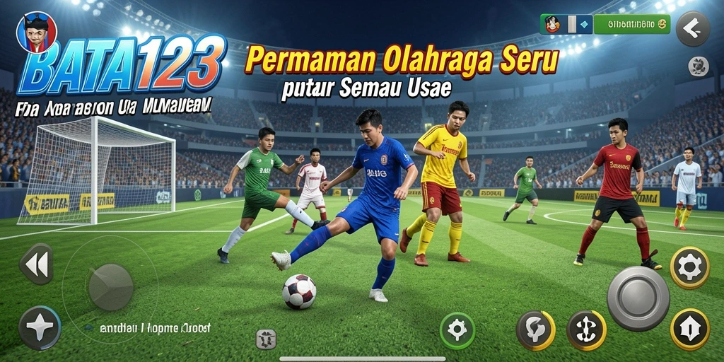 Screenshot utama BATA123 menampilkan aksi bermain olahraga yang seru.