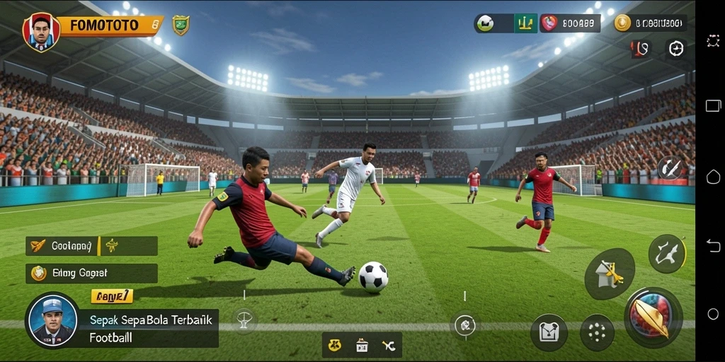 Gameplay seru dan kompetitif dari FOMOTOTO dengan aksi sepak bola yang memukau.